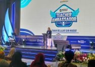 Erina Tan, Representatif Moonton Games Indonesia, dalam program Teacher Ambassador di Surabaya, Kamis, 15 Mei 2025 (Angga P/Ist)