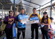 Fun Fishing Day di Kolam Pancing Ikan Bandeng Gemilang Sedati, Sidoarjo, pada Minggu (18/5/2025).