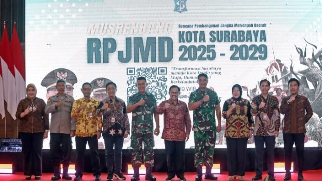 Musrenbang RPJMD 2025-2029 di Graha Sawunggaling Kantor Pemkot Surabaya pada Jumat (2/5/2025).