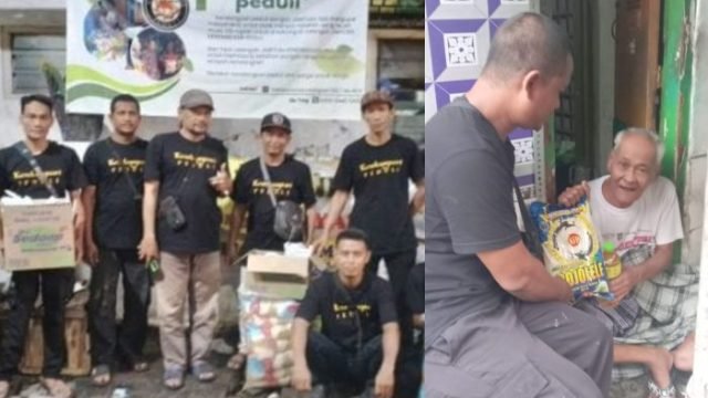 dok. Penyaluran bantuan hasil program Jimpitan Komunitas Kendangsari Peduli Surabaya (Ist)