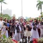Peringatan Hari Pendidikan Nasional tahun 2025, di halaman Taman Surya, Jumat (2/5/2025).