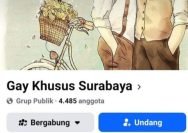 Tangkapan layar media sosial Facebook grup "Gay Khusus Surabaya" (Ist)