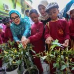 Anak-anak yang hadir tampak antusias saat diajak panen sekaligus dikenalkan berbagai jenis tanaman (Istimewa)