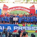 Pertandingan final sekaligus penutupan Piala Presiden U-12 dan U-15 Tahun 2025 di Gelora 10 Nopember (G10N), Tambaksari, Surabaya, Kamis (2/10/2025).