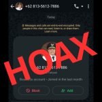 Tangkapan layar nomor WhatsApp yang digunakan oknum penipu (dok. Pemkot Surabaya)