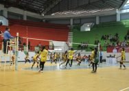 Kejuaraan bola voli antar klub U-19 Piala Walikota di GOR Indoor Gelora Bung Tomo (GBT) Surabaya, Kamis (2/10/2025).